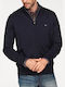 Fynch Hatton Men's Knitted Cardigan with Zipper Navy Blue