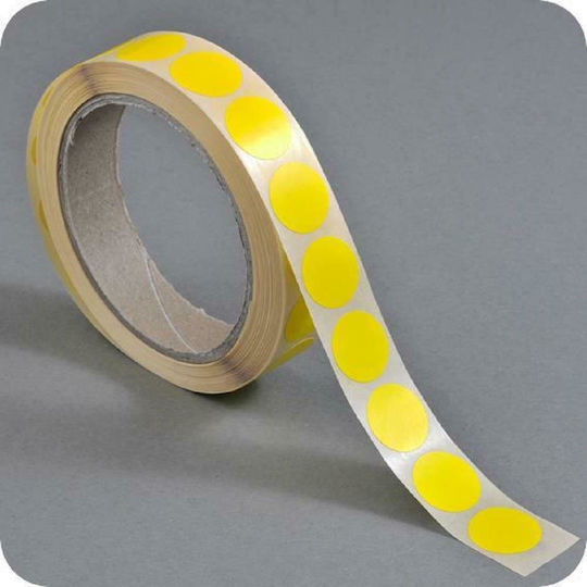 Next 1000τμχ Αυτοκόλλητες Ετικέτες Στρογγυλές σε Κίτρινο Χρώμα 13mm