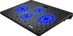 Omega Cooling Pad με 4 Ανεμιστήρες και Φωτισμό (OMNCP4FB)