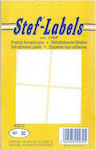Stef Labels 160 Αυτοκόλλητες Ετικέτες Ορθογώνιες σε Λευκό Χρώμα 40x72mm