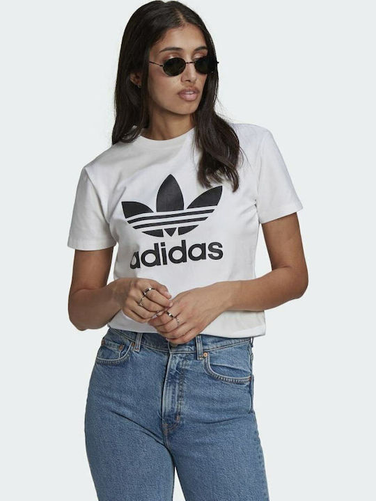 Adicolor Classics Trefoil Women's Athletic T-shirt Striped White