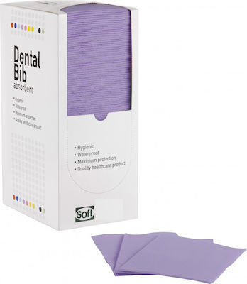 Bournas Medicals Prosop Dentar Violet 2ply + 1ply fără dozator 500buc