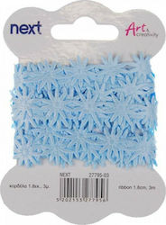 Next Stoff Band Blumen Blau 3meters mit Breite ...