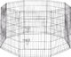 Pet Camelot Парк за Кучета 8 страни 60x60см от Метал в Черен Цвят 60 x 60см.
