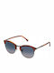 Lozza Herren Sonnenbrille mit Braun Gestell und Blau Linse