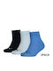 PUMA Athletic Kids' Ankle Socks Quarter Multicolored 3 Pairs