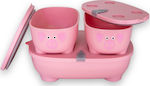 Prince Lionheart PLH-989 Πλαστικό Παιδικό Σετ Φαγητού Pink Pig