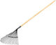 Verto 15G051 Furcă de grădină Greblă pentru gazon cu mâner 21 dinți 440mm