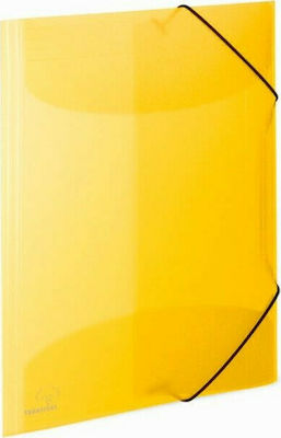 Typotrust Φάκελος Διαφανής με Λάστιχο και Αυτιά για Χαρτί A4 Κίτρινο 185159 23x32