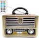 Meier M113BT Retro Tabletop Radio Rechargeable with USB Brown