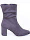 Fardoulis 1652 Suede Women's Ankle Boots Gray