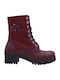 Commanchero Original Leather Women's Ankle Boots Burgundy