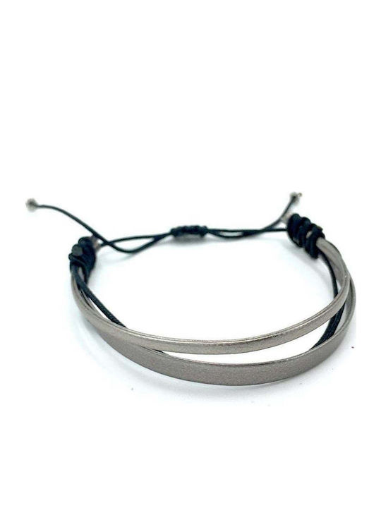 Bracelet with silver leather - Silver