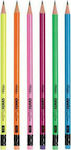 Hi-Text Grafix Fluo 2HB Bleistift mit Radiergummi