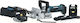 Makita DPJ180RFJ Φρεζοκαβιλιέρα 18V 2x3Ah με Σύστημα Αναρρόφησης