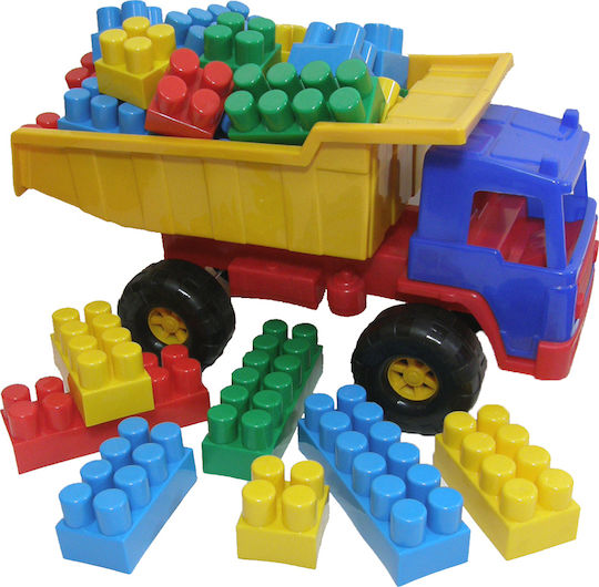 Avra Toys Building Blocks Truck for 2+ Years 15 Pieces