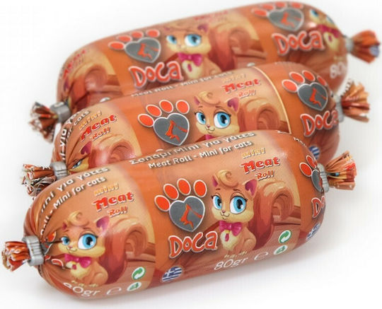Doca Treats with Chicken Salami with Chicken Fish & Shrimps for Adult Cats 80gr