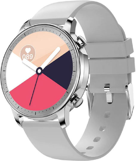 Colmi V23 Pro Smartwatch με Παλμογράφο (Ασημί)