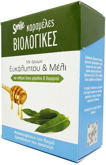 AM Health Smile Биологични Бонбони без Глутен Мед и евкалипт 15бр