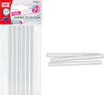 Madrid Papel Hot Glue Stick Μπάρες Σιλικόνης για Θερμοπίστολο Transparent 11mm 6pcs