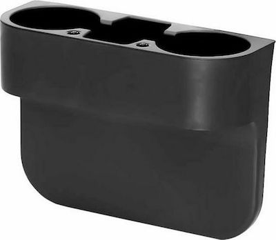 Οργανωτής Αντικειμένων Multiple use Car 2 Cups Holder for Console για το πλάι του καθίσματος Μαύρο