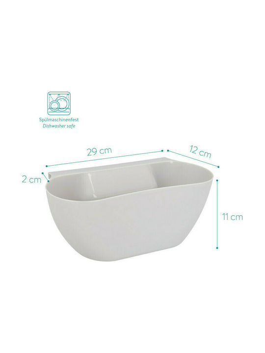 Navaris Waste Bin Waste Plastic Gray 29x12cm 2pcs