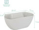 Navaris Waste Bin Waste Plastic Gray 29x12cm 2pcs