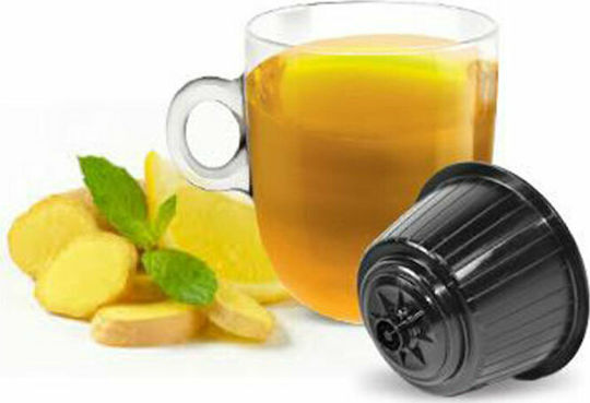 Tiziano Bonini Zenzero Limone Tea Capsule Compatible with Dolce Gusto Machines 8pcs