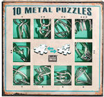 Eureka 10 Puzzles Metallic Riddle Green for 8+ Years PF10-G