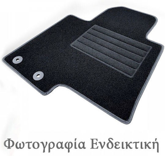 Cik Set of Front and Rear Mats 4pcs for Volkswagen T6 2015 Black