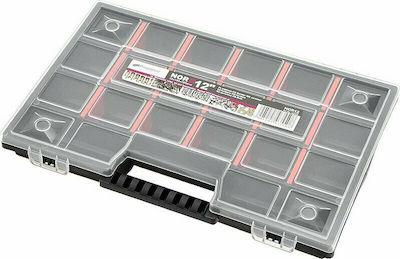 Box Organizer Tool Compartment Organiser 21 Slot Adjustable Black 29x19.5x3.5cm