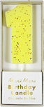 Meri Meri Birthday Candle Number "1" in Yellow Color 4528-1