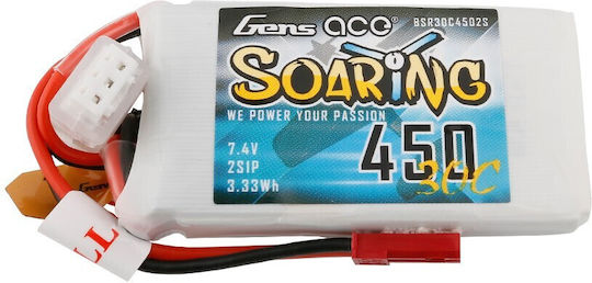 Gens Ace Soaring 30C 2S1P Baterie Li-Po 7.4V 450mAh 30C 2S pentru Vehicul RC