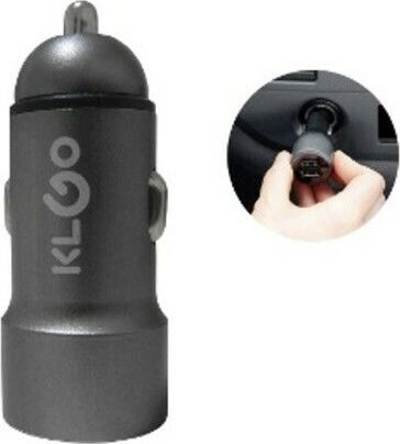 KLGO TC-03 Car Charger 3.4A with Ports 2xUSB-A Black Color