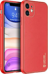 Dux Ducis Yolo Elegant Synthetic Leather Back Cover Red (iPhone 11)