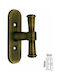 Viometale Verriegelung Fenstergriff mit Platte Bronze 08.920.T8