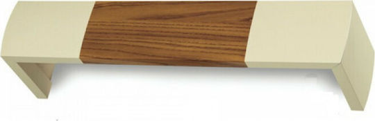 Enis by Domus Curtain Pelmets Curtain Rod 100cm Aluminium Ivory / Chestnut