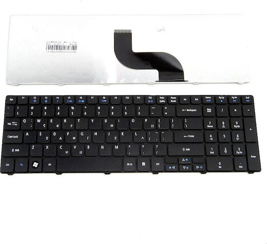 Acer Laptop Keyboard for Aspire 5338/5738/5741 without Frame and Greek (GR) Keyboard Layout in Black Colour