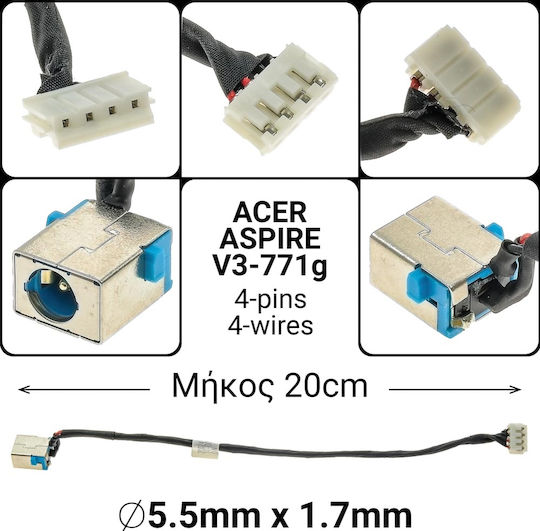 Power Socket with Cable for Acer