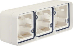 Hager Cubyko Switch Box Wall-mounted Triple Hor...
