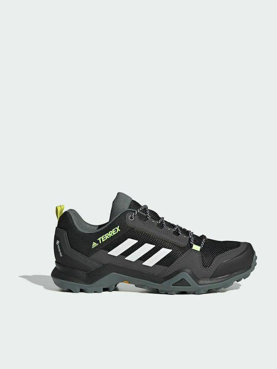 adidas Terrex AX3 GTX Men's Hiking Shoes Waterproof with Gore-Tex Membrane Core Black / Cloud White / Acid Yellow