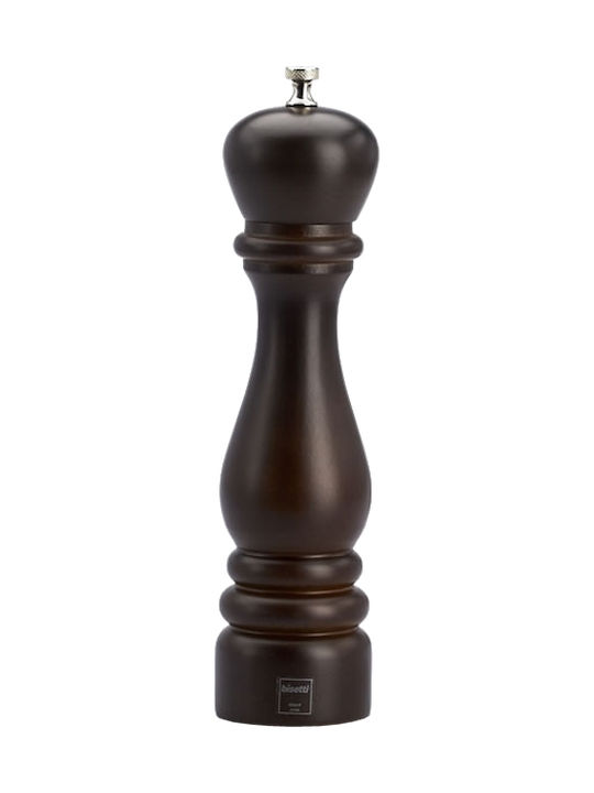 Bisetti Manual Wooden Pepper Mill 25cm Brown