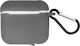 TelForceOne Θήκη Σιλικόνης με Γάντζο Dark Grey για Apple AirPods Pro