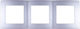 Elmark City Schalterrahmen 3-fach Horizontale Montage in Gray Farbe 190670