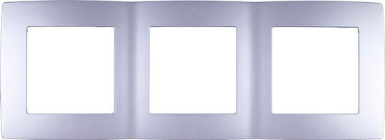 Elmark City Schalterrahmen 3-fach Horizontale Montage in Gray Farbe 190670