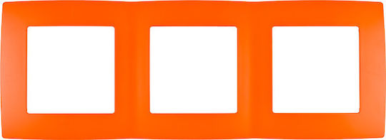 Elmark City Switch Frame 3 Positions Horizontal Installation in Orange Color 190663
