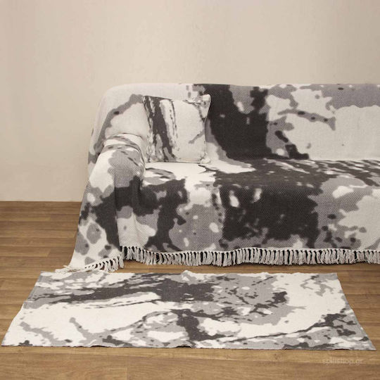 Viopros Rectangular Gray Living Room Rug 135x190cm