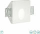 Ideal Lux Walky Square Plaster Recessed Spot with Integrated LED and Warm White Light White 10x10cm. 1pcs