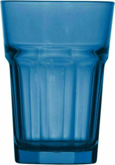 Uniglass Marocco Glas Wasser aus Glas in Blau Farbe 350ml