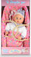 Avra Toys Baby-Puppen-Set Baby in rosa Wiege, d...
